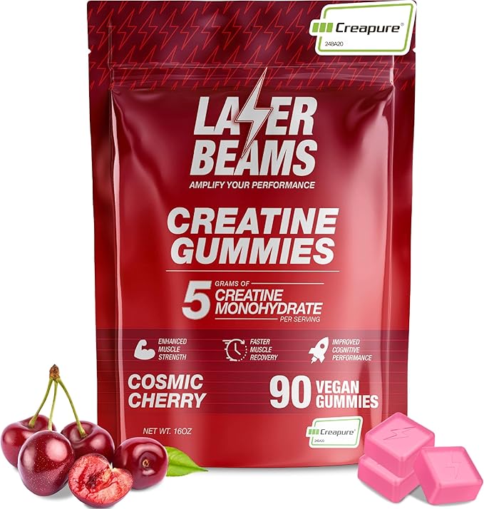 Creatine Monohydrate Gummies for Women & Men - 5g Creapure Creatine per Serving - Vegan, Cosmic
