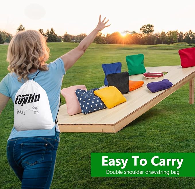 EunHo Cornhole Bags Set of 8 Regulation Size & Weight Corn Hole Bean Bags Official Professional All