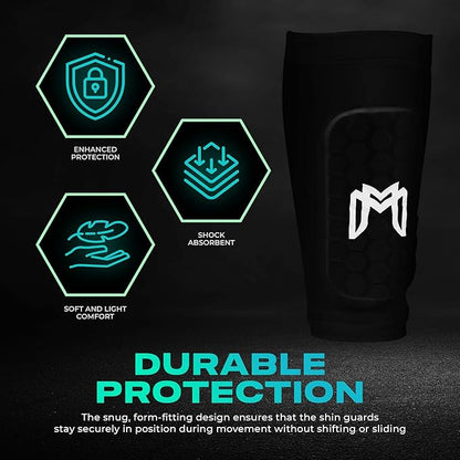 Mini Shin Guards Soccer – Built in Shin Pad Sleeves for Mens, Women, Teens - Small Shin Guards