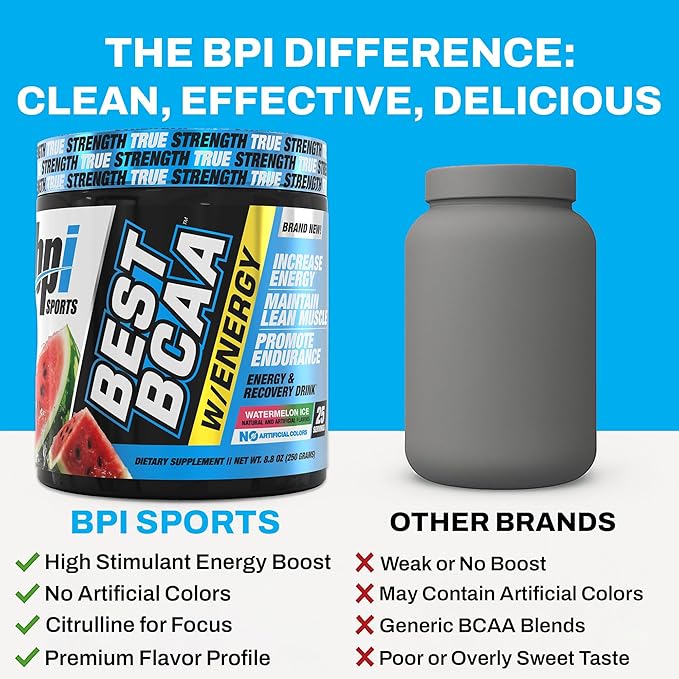 BPI Sports Best BCAA Powder - Muscle Recovery Support - Branched Chain Amino Acids Supplement |