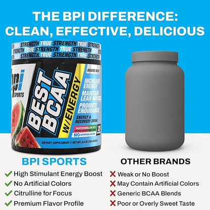 BPI Sports Best BCAA Powder - Muscle Recovery Support - Branched Chain Amino Acids Supplement |