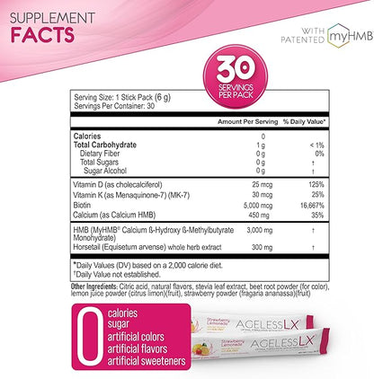 Powder Supplement for Women - with HMB Collagen Enhancer Plus Vitamin D3 with K2, Horsetail and