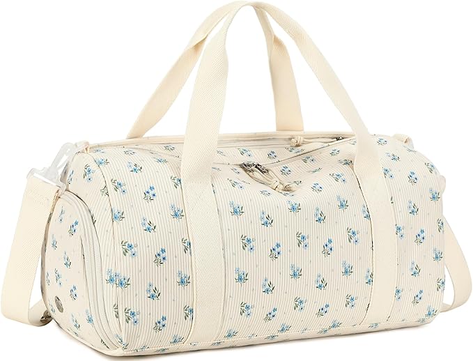 Duffle Bag for Gym Sports Women Girls Workout Travel Bag Weekender with Shoe Compartment and Wet
