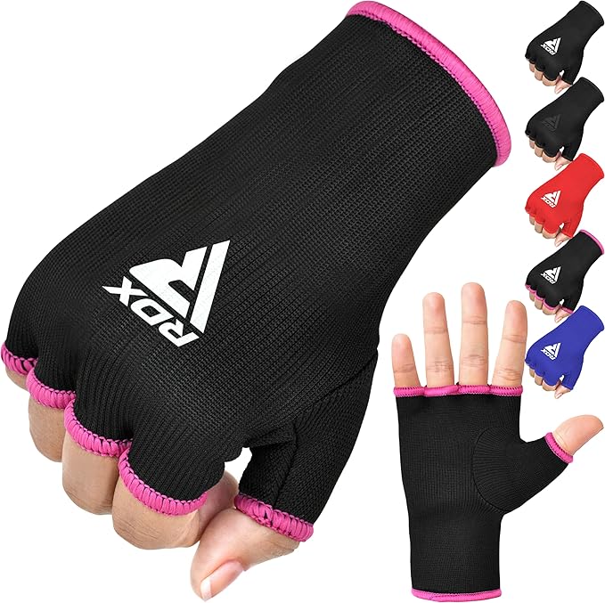 RDX Boxing Hand Wraps Inner Gloves Men Women, Half Finger Elasticated Bandages, Under Mitts Fist