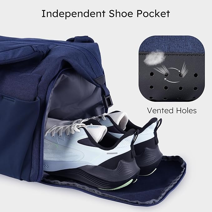 Gym Bag for Men with Shoes Compartment and Wet Pocket Convertible Duffle Bag and Gym Backpack