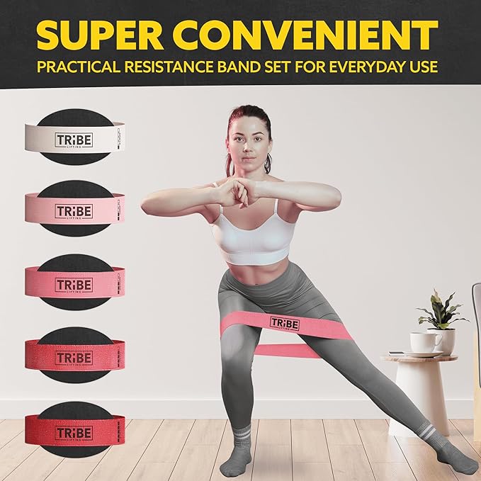 Fabric Resistance Bands for Working Out - Booty Bands for Women and Men - Exercise Bands Resistance