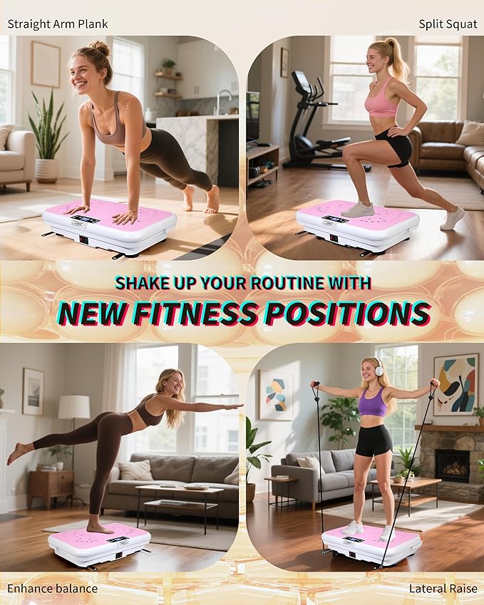 Shake Plate Vibration Exercise Machine for Lymphatic Drainage Massager & Weight Loss, 400 lbs