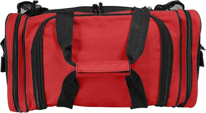 DALIX 17" Duffle Bag Dual Front Mesh Pockets (Black Gold Gray Dark Green Navy Blue Maroon Royal
