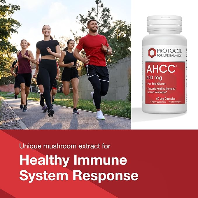 Protocol AHCC 600 mg - Liver & Immune Support Supplement with Beta-Glucan* - May Aid Cellular