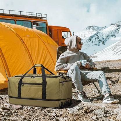Laripwit Collapsible Duffle Bag with Wheels 130-170L Extra Large Expandable Travel Duffel Bag for