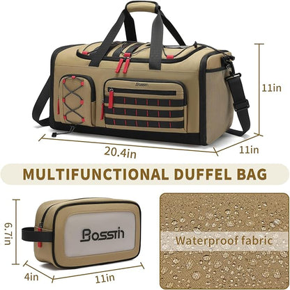 Bosstin Gym Bag for Men & Women,45L Travel Duffle Sports Duffel Bag Gym Weekender Overnight
