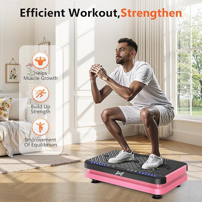 AXV Vibration Plate Fitness Platform Exercise Machine Vibrating Shaking Full Body Shaker Workout