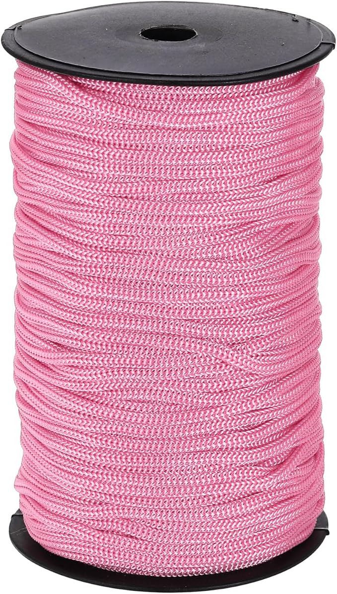 MECCANIXITY 3/16 Inch Polypropylene Rope Braided Ropes, 328ft Nylon Rope Hollow Utility Cord for
