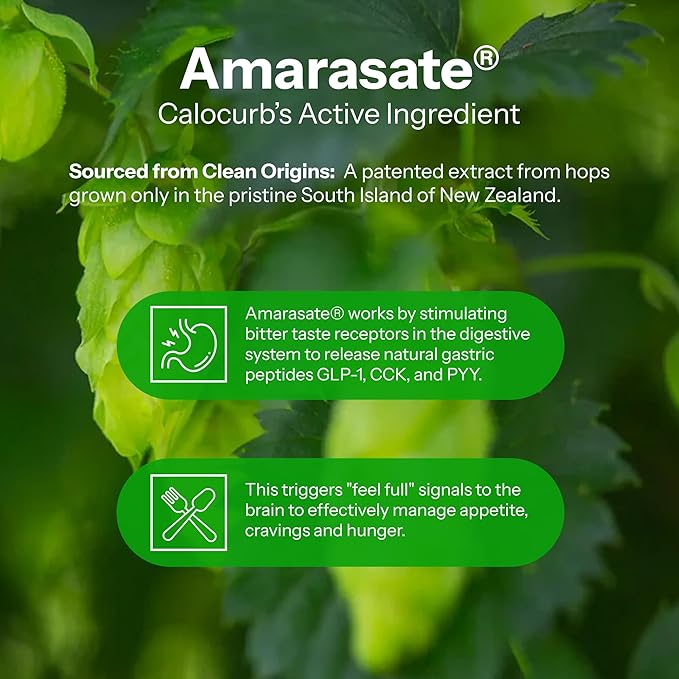 Calorie Control Supplement 6X Natural GLP-1 Activator, Official & Patented Amarasate Formula, Plant