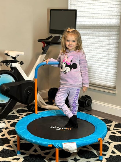 Ativafit 36inch Mini Toddler Trampoline for Kids Ages 2-6 Indoor Outdoor Folding Small Rebounder