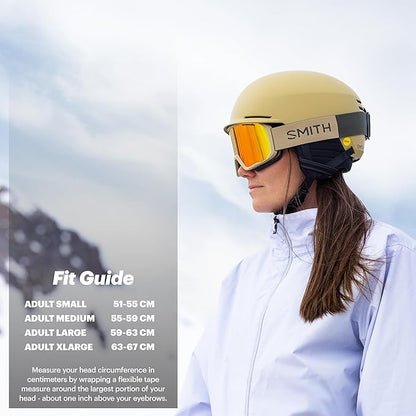Smith Optics Allure Snow Helmet - Round Contour Fit - Adult - Ski, Snowboard, & Snowmobile Helmet