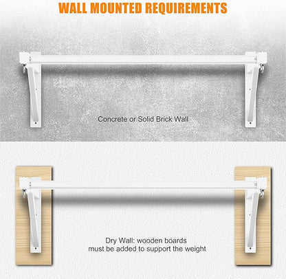 Pull Up Bar Wall Mounted, Heavy Duty 650 lbs Capacity Chin Up Bar, 48" Multi-Grip Strength Training