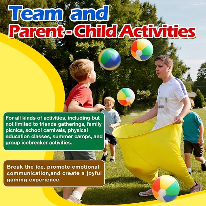 Granny Pants Yard Game Giant Outdoor Tossing Challenge Activity Set with 8 Bouncy Balls & Air Pump