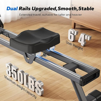 MERACH Rowing Machines for Home, Magnetic Rowing Machine with 16 Levels, Rower Machine of Quiet