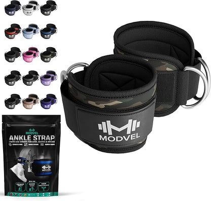 Modvel Gym Ankle Strap for Cable Machines ??Glute & Leg Kickback Ankle Straps for Gym Workouts