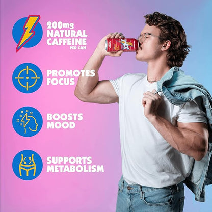 Redcon1 JOLT Cola Energy Drink – 200mg Caffeine, Zero Sugar, 16oz Can – Classic 80s Flavor