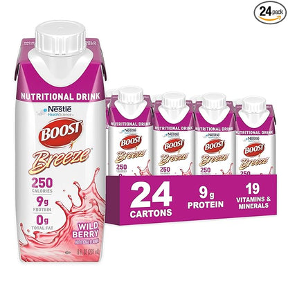 BOOST Breeze Clear Nutritional Drink - 250 Calories - 19 Vitamins & Minerals - 9 g Protein