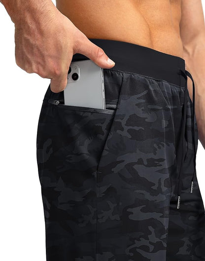 Men's Running Shorts with Zipper Pockets 9 Inch/ 7 Inch / 5 Inch Lightweight Quick Dry Gym Workout