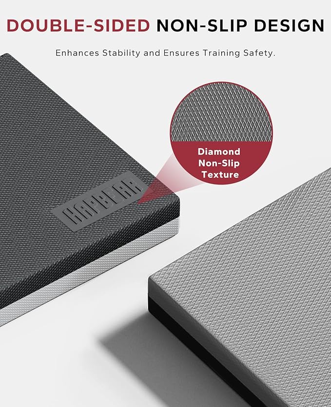 HAPBEAR Exercise Balance Pad - 15"x12" Non-Slip Textured Bottom Stability Training Mat - 2.25"