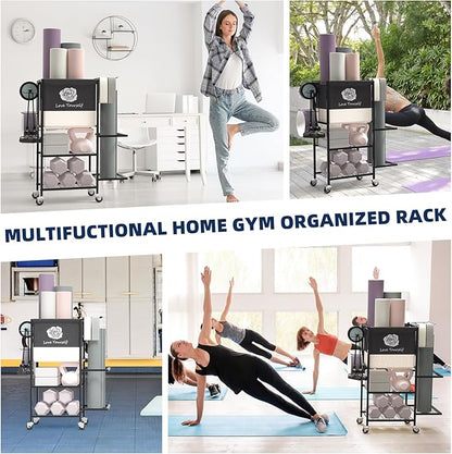 Yoga Mat Storage Rack，Home Gym Storage Rack Gym Workout Equipment Storage Organizer Fitness Weight