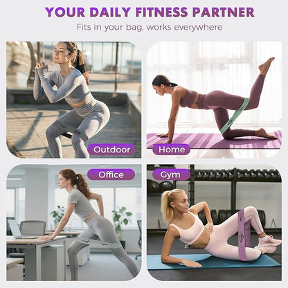WSAKOUE Fabric Resistance Bands for Working Out – 5 Booty Bands for Women & Men, Exercise Workout