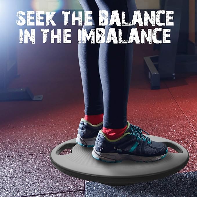 Yes4All Upgraded Wobble Balance Board, 16.34" TPE Non-slip, Stability Board for Home Gym, Standing