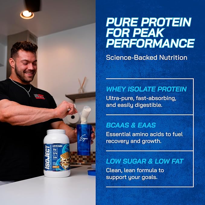 Evogen Isoject - Whey Protein Isolate | Ultra-Pure Whey Protein Powder with Ignitor Enzymes, BCAAs
