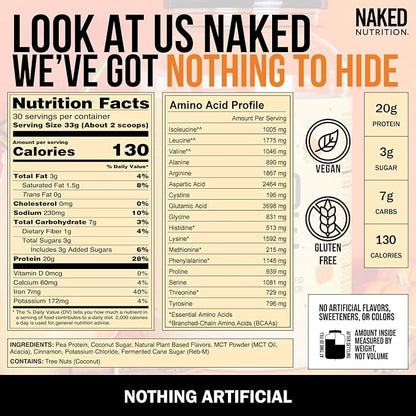 Naked Shake - Pumpkin Spice Protein Shake - Flavored Plant Based Protein with MCT Oil