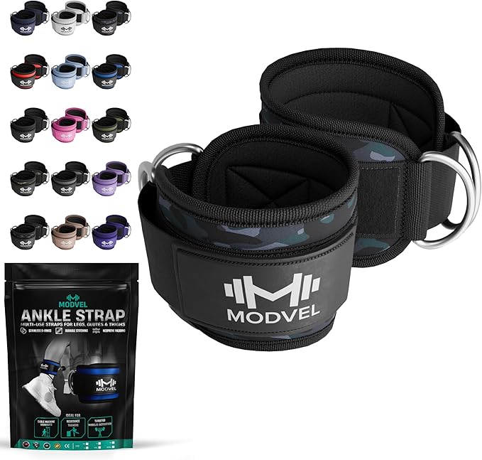 Modvel Gym Ankle Strap for Cable Machines ??Glute & Leg Kickback Ankle Straps for Gym Workouts
