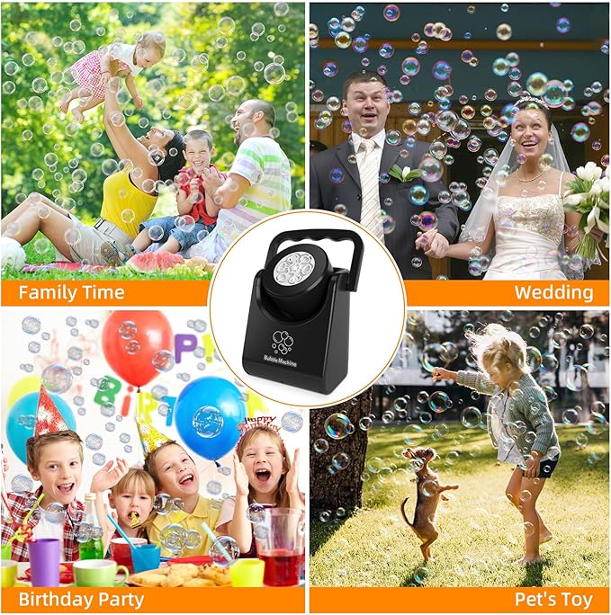 Bubble Machine for Kids Toddlers,Automatic Bubble Blower,Portable Adjustable Angle Bubble