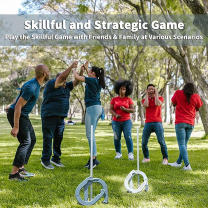 Horseshoes Outside Game Set - Universal Size Lawn Horseshoes Outdoor Games for Parties Beach