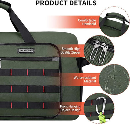 WITZMAN Foldable Duffle Bag for Travel 65L Lightweight Packable Duffel Bag with Shoes Compartment
