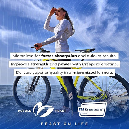 Muscle Feast Creapure - Micronized Creatine Monohydrate Powder | Premium Pre-Workout or