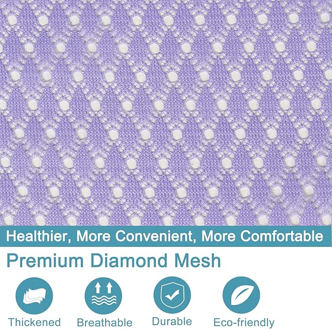 Polecasa Heavy Duty Diamond Large Mesh Laundry Bag with ID Tag and Locking Drawstring Closure - 24