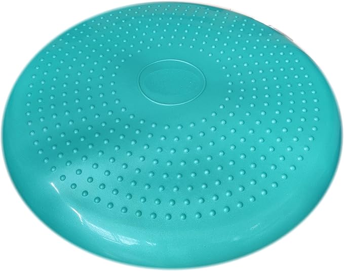 AppleRound Inflated Wobble Cushion with Hand Pump, Air Stability Board (Extra Thick), Core Balance