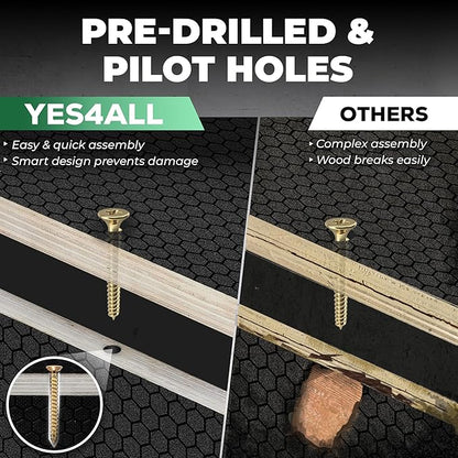 Yes4All 3 in 1 Non-Slip Wooden Plyo Box, Step Up Box for Workout, Plyometric Jump Box for Skipping