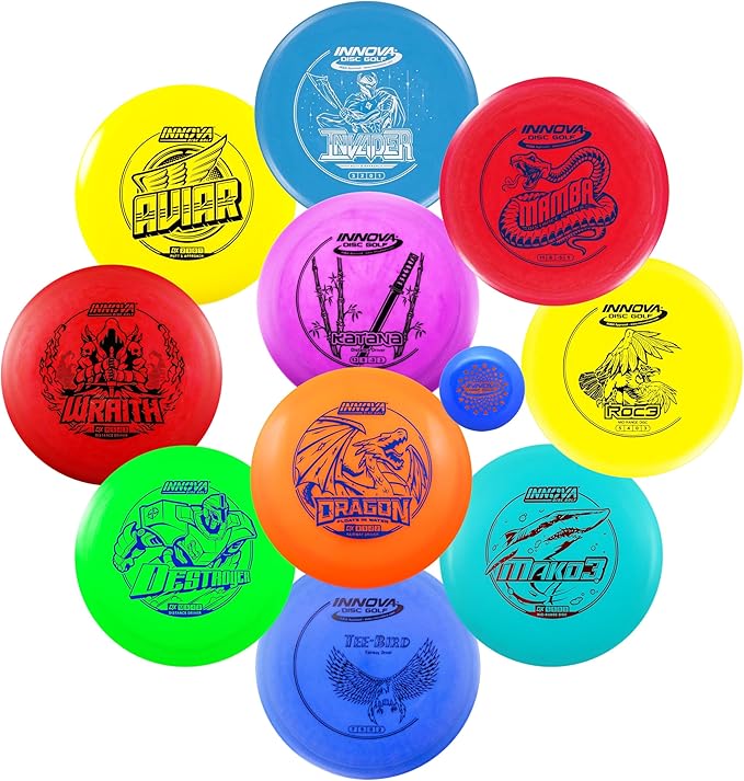 Innova Disc Golf Set 10 Pack – Disc Golf Starter Set for Beginners with Disc Golf Drivers