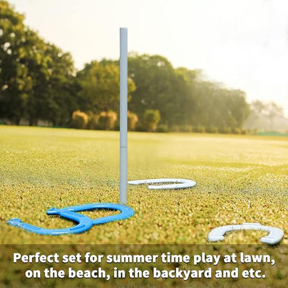 Horseshoes Outside Game Set - Universal Size Lawn Horseshoes Outdoor Games for Parties Beach