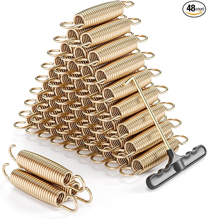 Trampoline Springs Heavy Duty with Swivel & Straight Hooks, Stainless Steel Trampoline Accessories