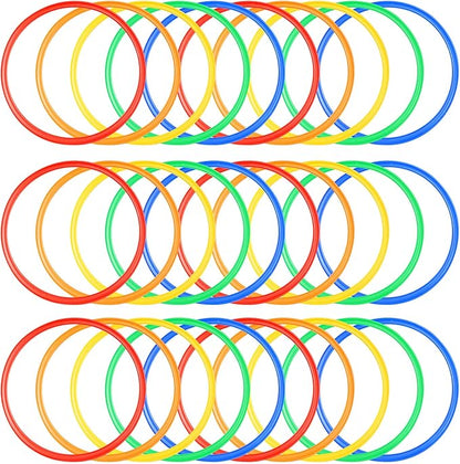 Deekin 40 Pcs Agility Rings Speed and Agility Training Rings Exercise Speed Circle Jumping Hoops
