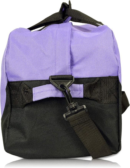 DALIX 18" Two Tone Duffle Bag Medium Black Red Blue Gold Pink Purple Gray