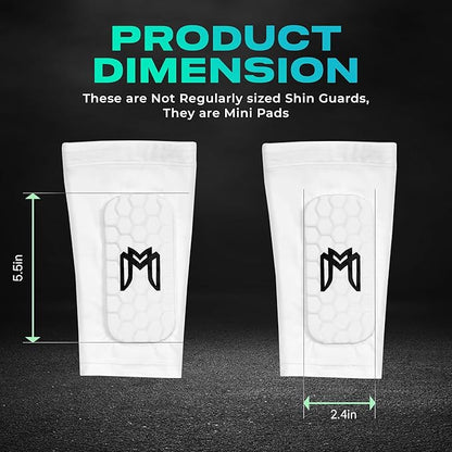 Mini Shin Guards Soccer – Built in Shin Pad Sleeves for Mens, Women, Teens - Small Shin Guards