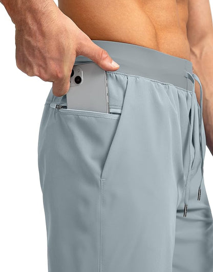 Men's Running Shorts with Zipper Pockets 9 Inch/ 7 Inch / 5 Inch Lightweight Quick Dry Gym Workout