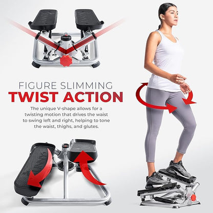Sunny Health & Fitness Mini Steppers for Exercise at Home, Stair Step Workout Machine, Full Body
