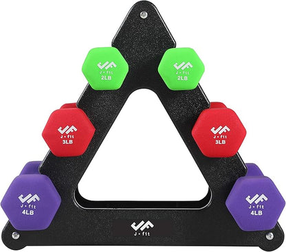 JFIT Dumbbell Pairs or Sets – Neoprene & Vinyl Coated Hand Weights for Home Gym, Strength Training